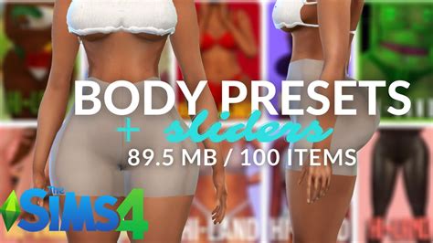The Sims 4 Urban Body Presets Cc Folder 100 Items Youtube Free