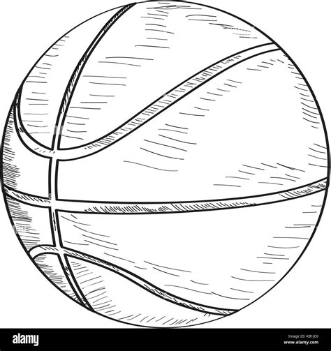 Sketch Of A Basketball Ball Stock Vector Image And Art Alamy