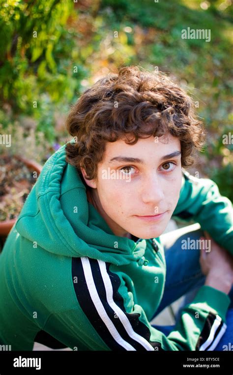 Handsome Teen Boy Stock Photo Alamy