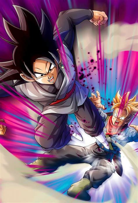 Black Goku Vs Trunks Dragon Ball Gt Dragon Ball Super Goku Dragon