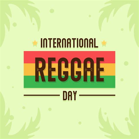 reggae day vector holiday worldwide illustration template celebration events of festival