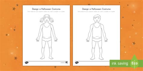 Design A Halloween Costume Worksheet Twinkl