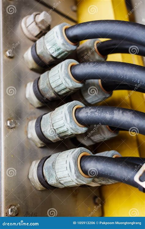 Electrical Cable Glands Stock Photo Image Of Electricity 105913206