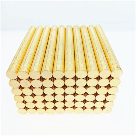 D8x1mm thick N35 neodymium magnet pull gold plated magnet - Buy gold magnet, magnet for gold ...