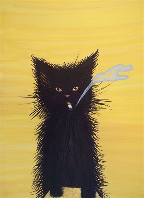Pin By Sarah Young On A R T C A T S Black Cat Art Cat Art Funky Art