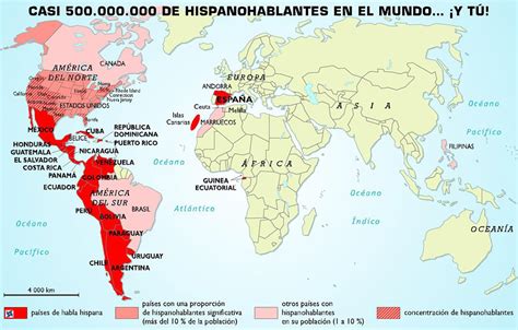 Mapa De Paises Hispanohablantes