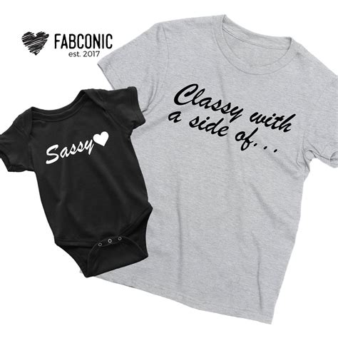 classy with a side of sassy mother daughter shirts mother etsy