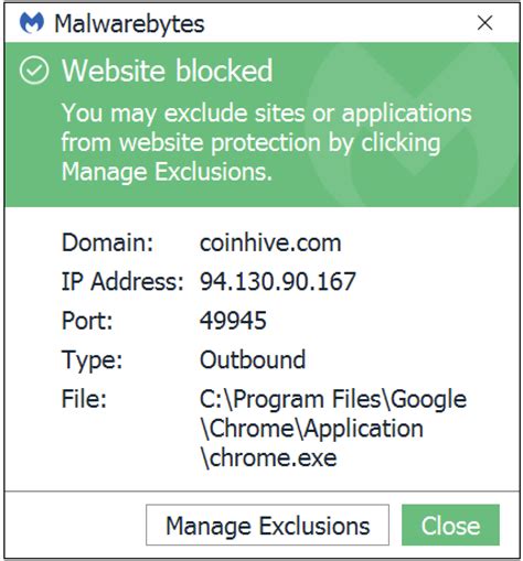 Please note that only websites blocked due to a domain. Why is Malwarebytes blocking Coinhive? - Malwarebytes Labs ...