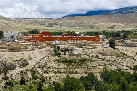 premium photo the forbidden kingdom of lo manthang with monastery palace and village in upper