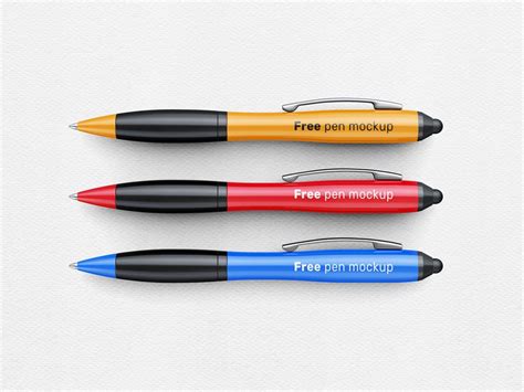 Free Ballpoint Paper Pen Mockup Psd Set Good Mockups