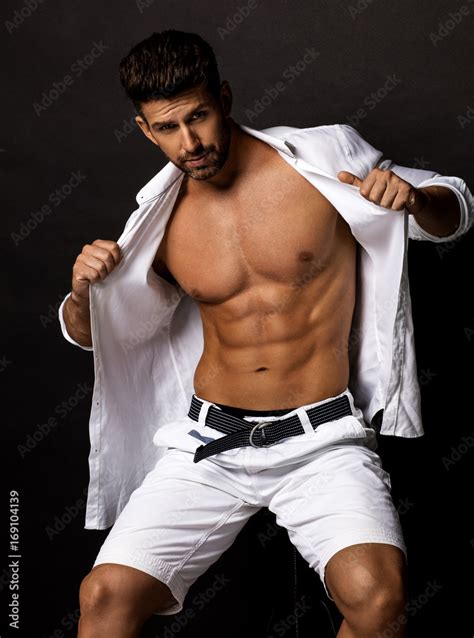 Portrait Of Sexy Male Model With Muscular Torso Stock Photo Adobe Stock