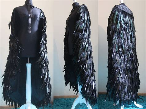 Read Item Description Made To Order Feather Cloak Etsy Fantasy