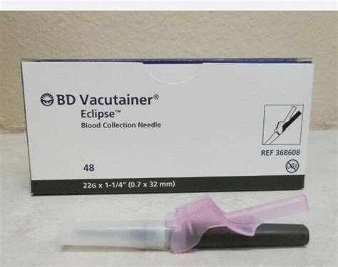 Bd 368608 Vacutainer Eclipse Blood Collection Needle Pack Of 48 For