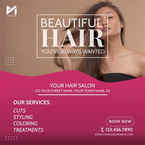 Hair Salon Video Ad Template Postermywall