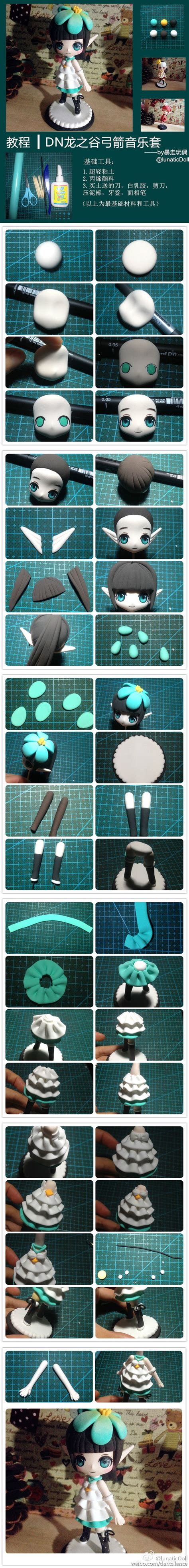 Polymer Clay Anime Fairy Chibi Figurine Picture Tutorial