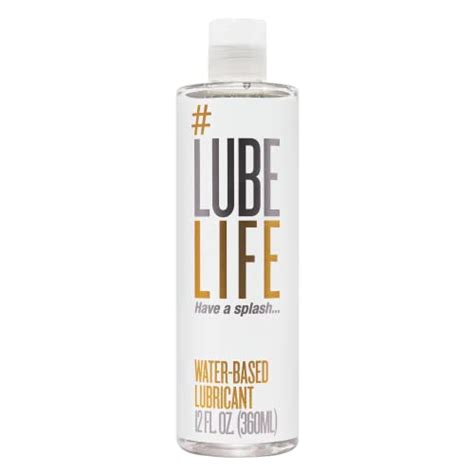 lubelife water based personal lubricant lube for men women and couples non staining 12 fl oz