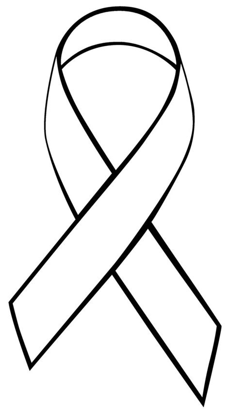 Breast Cancer Ribbon Coloring Page Clipart Best