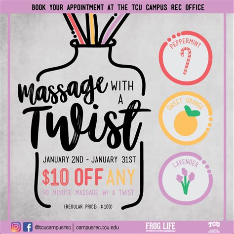 what2do tcu january massage special