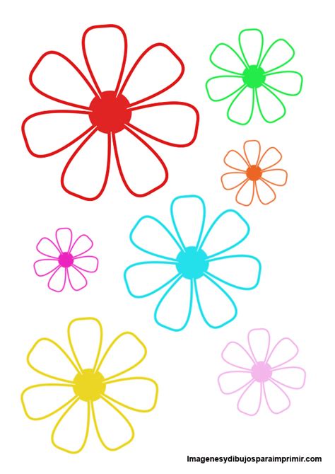 Dibujos De Flores Coloridas Para Imprimir