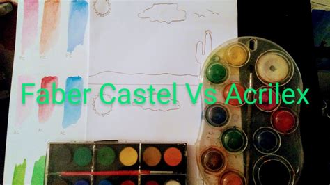 Comparando Aquarela Acrilex Com A Faber Castel Youtube