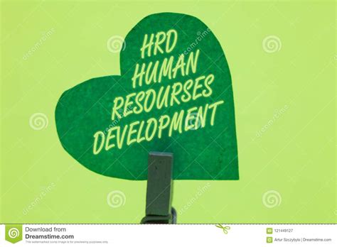 Conceptual Hand Writing Showing Hrd Human Resources Development