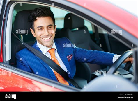 Man Driving Car Stock Photo Alamy