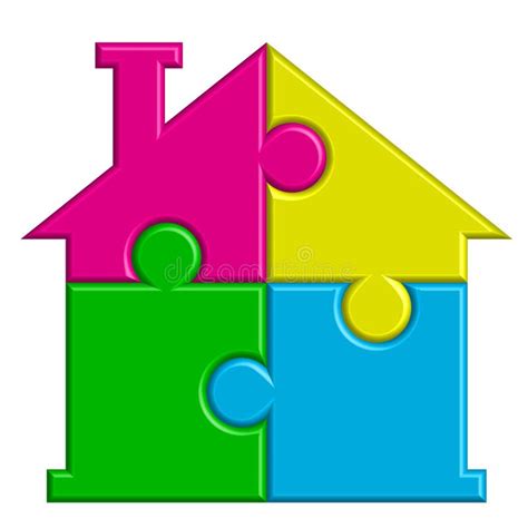 House Jigsaw Puzzle Stock Illustration Illustration Of Construction