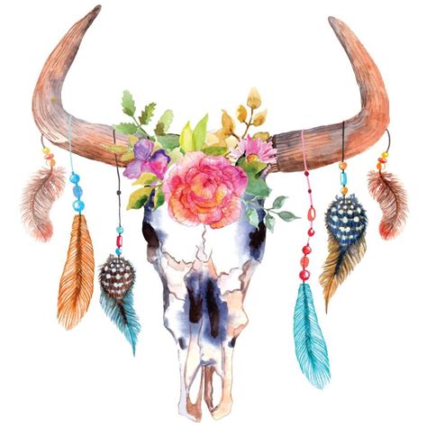 Cow skull hustle living these pictures of this page are about:bull skull with feathers. Bull Cow Skull Dreamcatcher Decal with Flowers and ...