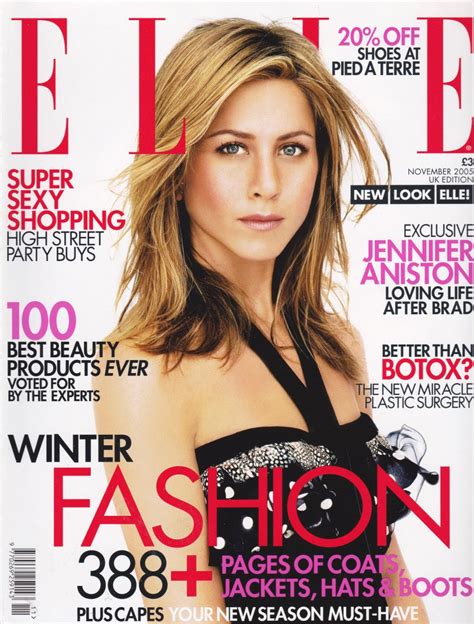 Elle Magazine Jennifer Aniston Magazine Canteen
