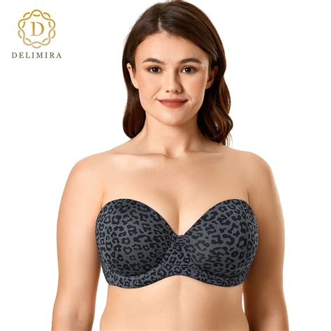 Delimira Women S Plus Size Printed Underwire Contour Multiway Full