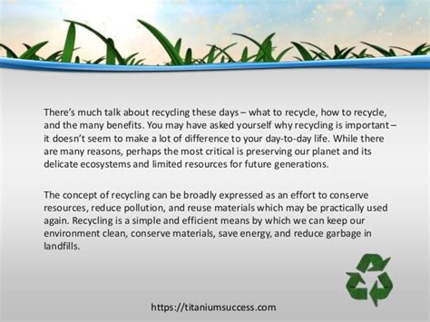 The Recycling Imperative Why Recycling Is Important