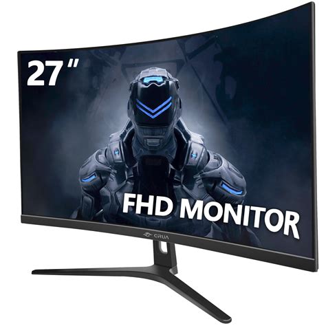 CRUA Inch Hz Hz Curved Gaming Monitor FHD P R Frameless Computer Monitor Ms