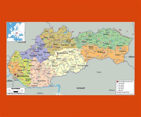 Maps Of Slovakia Collection Of Maps Of Slovakia Slovak Republic Maps Of Europe Gif Map