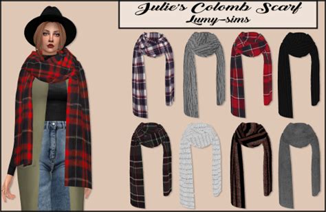 Lumy Sims Julies Colomb Scarf Sims Sims 4 Clothing Sims 4 Cc