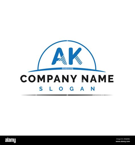 Ak Letter Diseño De Logo Ak Logo De La Letra Ilustración Vectorial