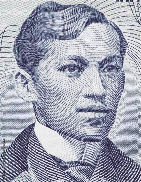 Jose Rizal Portrait On Philippine Peso Extreme Macro Face Of Jose