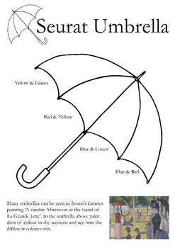 Explore 623989 free printable coloring pages for you can use our amazing online tool to color and edit the following george seurat coloring pages. Seurat Pointillism Umbrella by The Arty Teacher | TpT