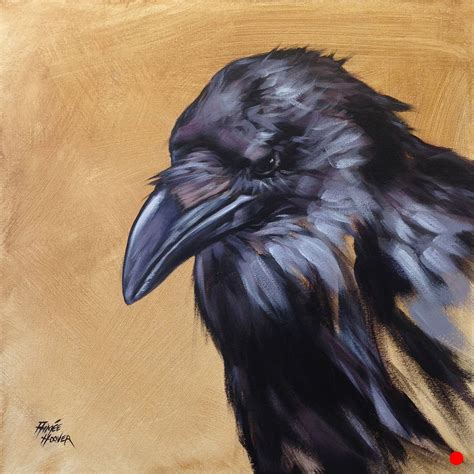 Raven No 2 2016 20 X 20 Acrylic On Canvas Sold Animal
