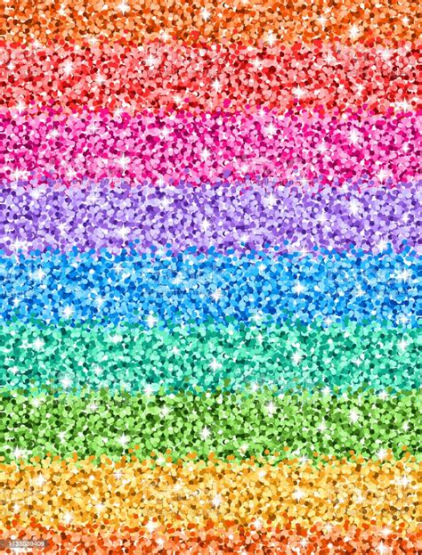 Vector Seamless Colorful Rainbow Gradient Sparkle Glitter Pattern Stock