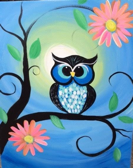 Whimsical Owl Painting By Eracindym On Etsy