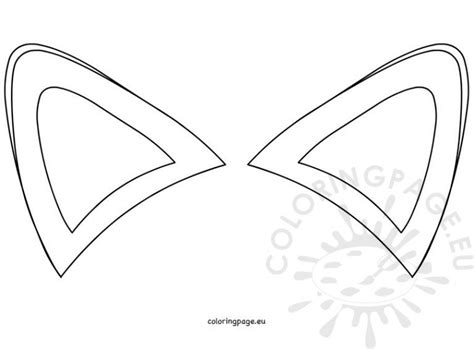 Fox Ears Template Coloring Page
