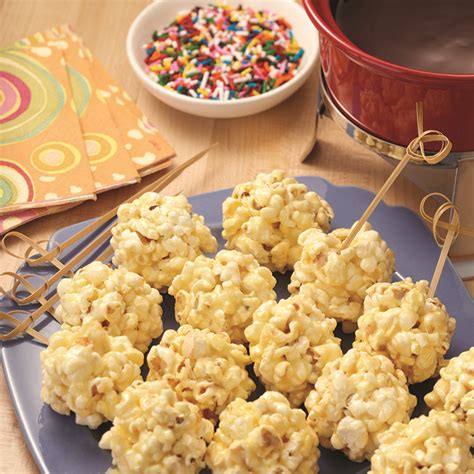 Mini Popcorn Balls With Chocolate ‘fondue Current Publishing
