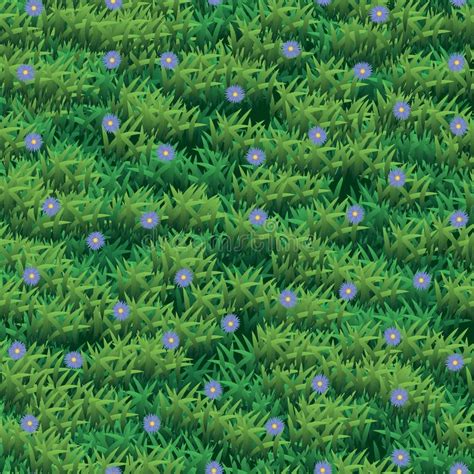 Seamless Grass Vector Texture Green Grass Seamless Texture Illustration Stock Illustration