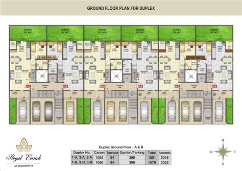 Royal Enrich Row House Floor Plan Home Building Plans 6954