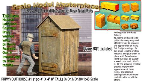 Single Stall Wood Privyouthouse Kit 1 Scale Model Masterpi