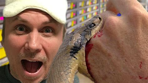 Blindfolded Snake Bite Challenge Brian Barczyk Youtube