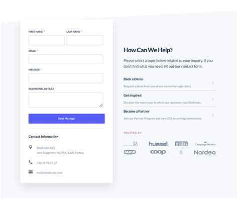 15 Best Contact Form Design Examples Of 2023