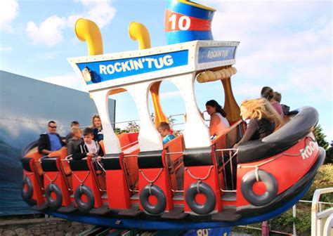 Rocking Tug Boat At Flambards Theme Park In Helston Cornwall