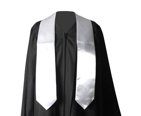 White Graduation Stole Cap And Gown Direct
