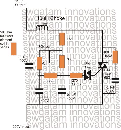 220v Ac To 110v Dc Converter Circuit Diagram